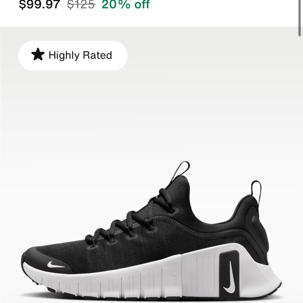 NWOT Nike Free Metcon 6 size 9